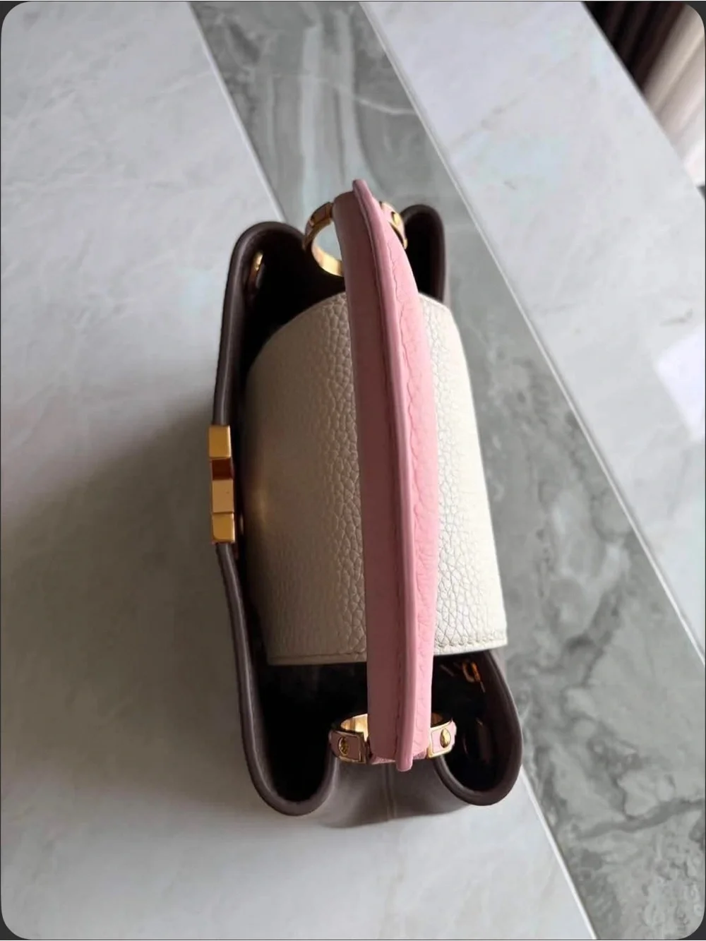 Price firm. Louis Vuitton Tri Color Taurillon Leather Capucines BB Shoulder Bag